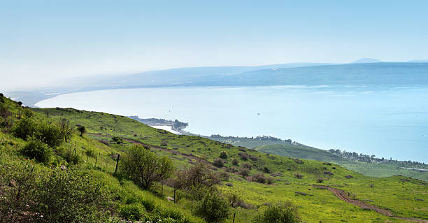 mar da galileia panorâmica - lake tiberius - fotografias e filmes do acervo