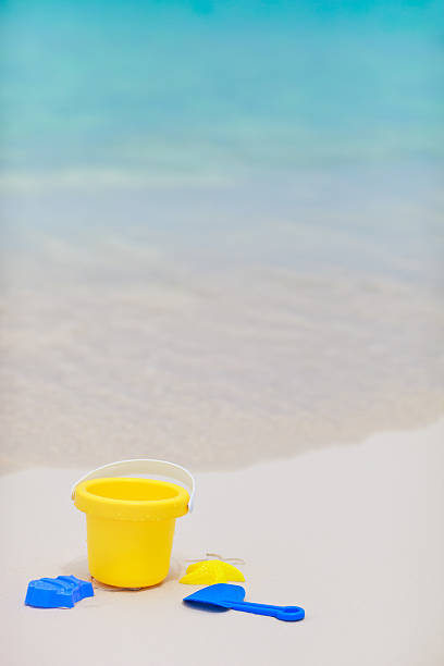 istock Beach toys on white sand 149128058