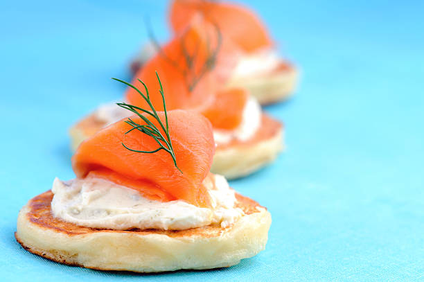 istock Trio of salmon canapes 149128082