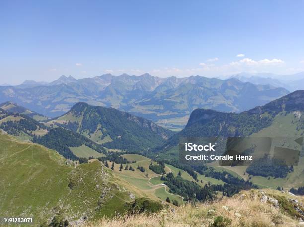 A Large View On Prealps And Alps From Moléson Gruyère Fribourg Suisse Stock Photo - Download Image Now