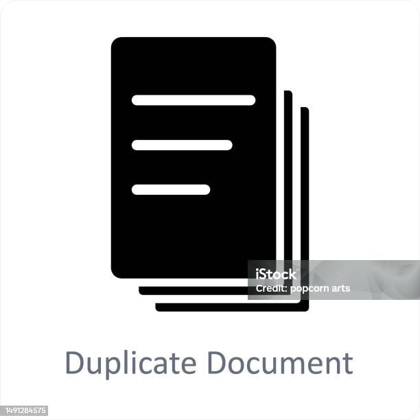 Note Duplicate Image Duplicate Document Stock Illustration - Download Image Now - Concepts ...