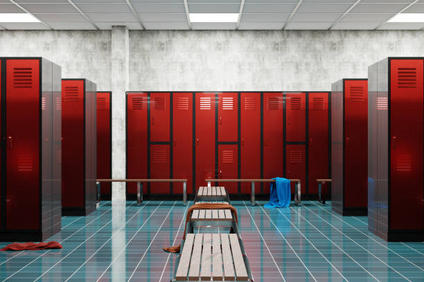 istock American locker room gym school interior - 3D Illustration 1491286016