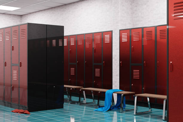 istock American locker room gym school interior - 3D Illustration 1491286066