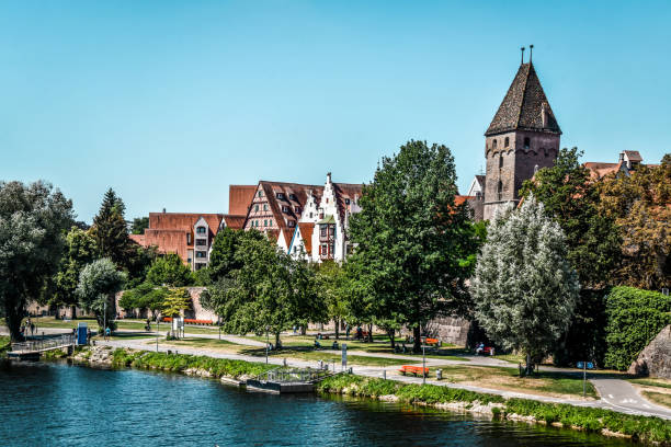 istock Beautiful Park On River Blau In Ulm, Germany 1491291727