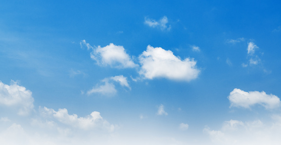 blue sky with white cloud landscape background