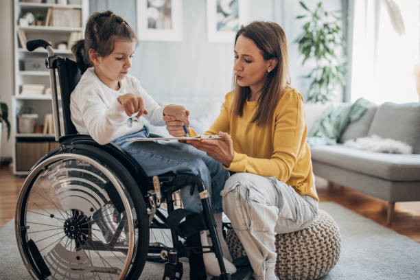 istock Mother and young daughter at home 1491294078