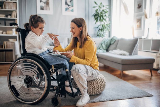 istock Mother and young daughter at home 1491294171