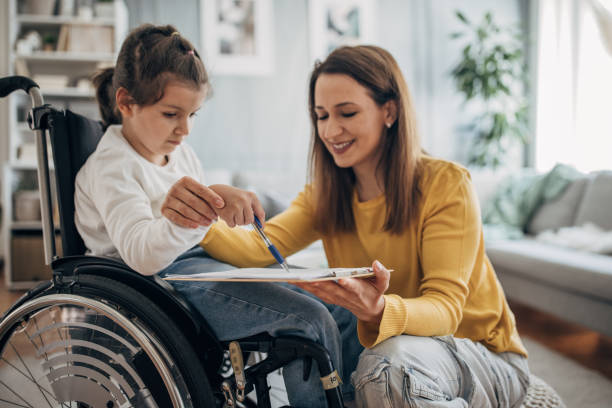 istock Mother and young daughter at home 1491294247
