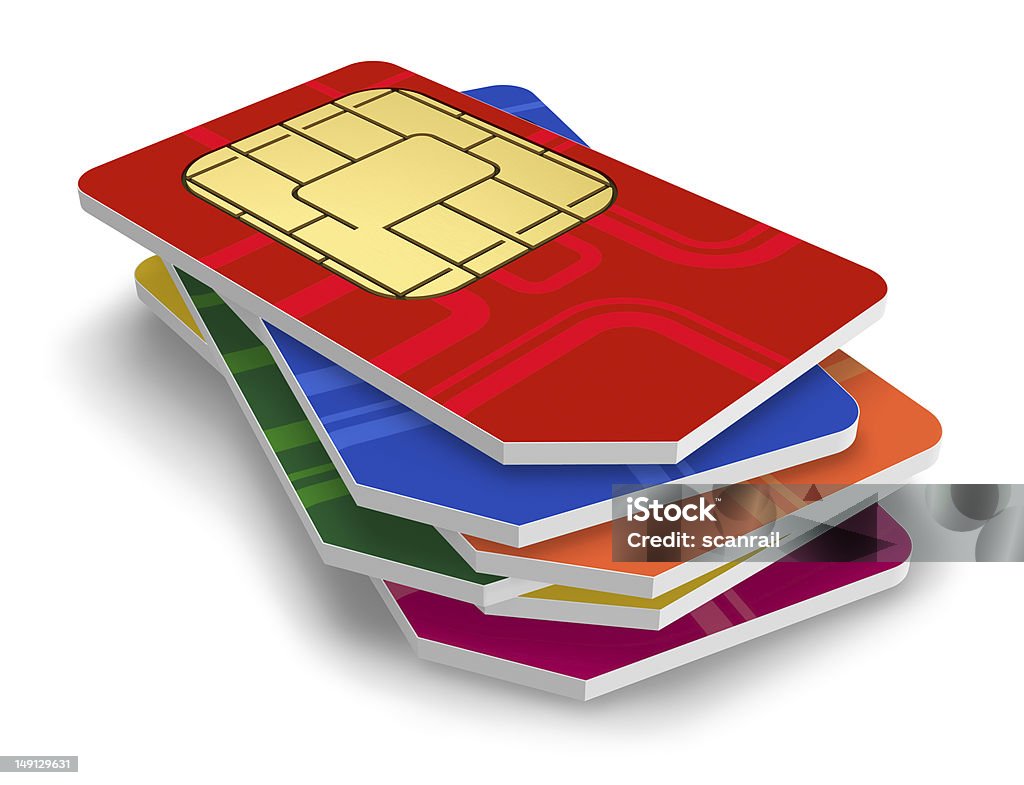 SIM カードの色を設定します。 - SIMカードのロイヤリティフリーストックフォト