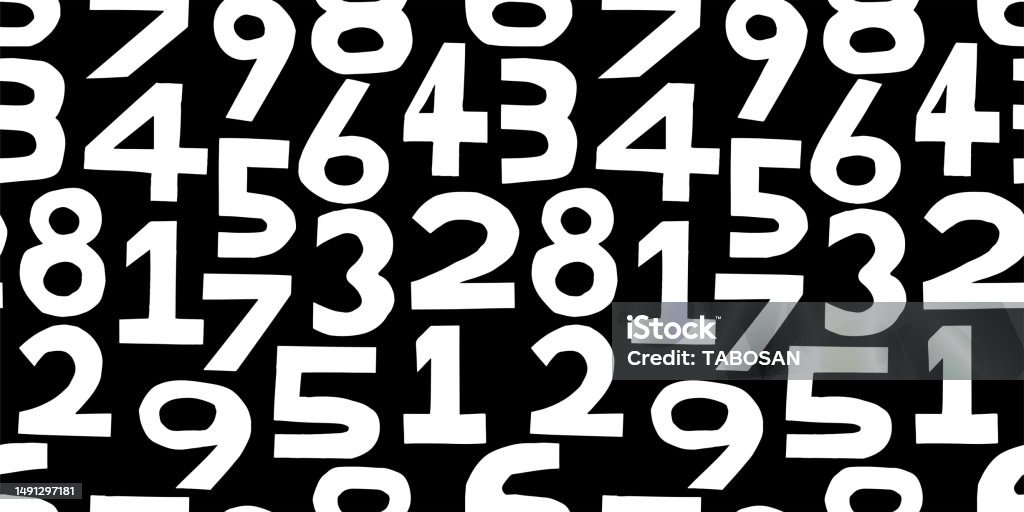 Numbers Parttern Background Numbers Illustration Background Seamless Pattern Stock Illustration ...