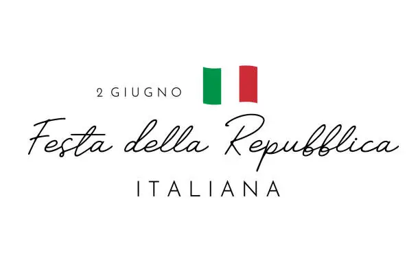 Vector illustration of Festa Della Repubblica Italiana background. Republic Day Italy. Vector