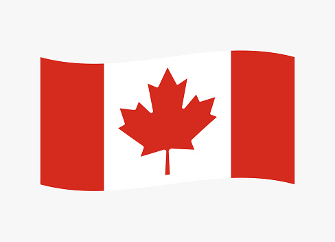 Canada waving flag. Vector illustration. EPS10