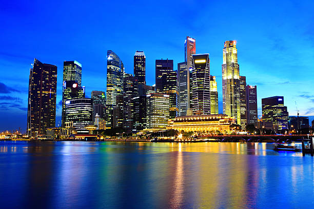 istock Singapore city skyline at night 149129940