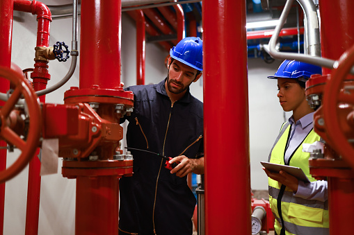 Fire System Engineer System Engineer And Maintenance Check Fire Suppression System Fire Pump ...