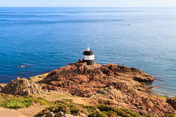 Noirmont Point Lighthouse, St. Aubin`s Bay, Jersey, The Channel Islands