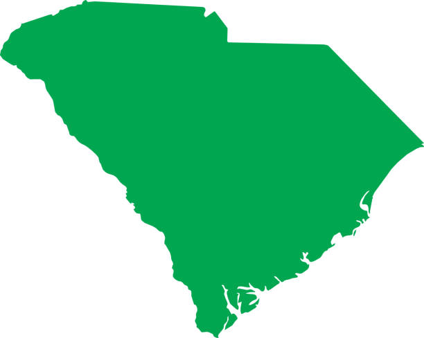 green cmyk цветная карта южной каролины, сша - south carolina flag interface icons symbol stock illustrations