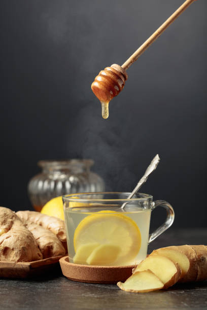 istock Ginger tea with lemon and honey. 1491313147