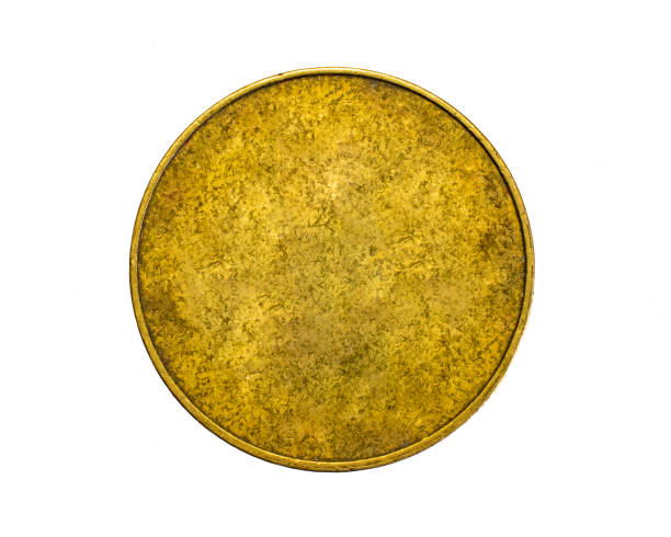 istock old empty gold coin on white isolated background 1491314747