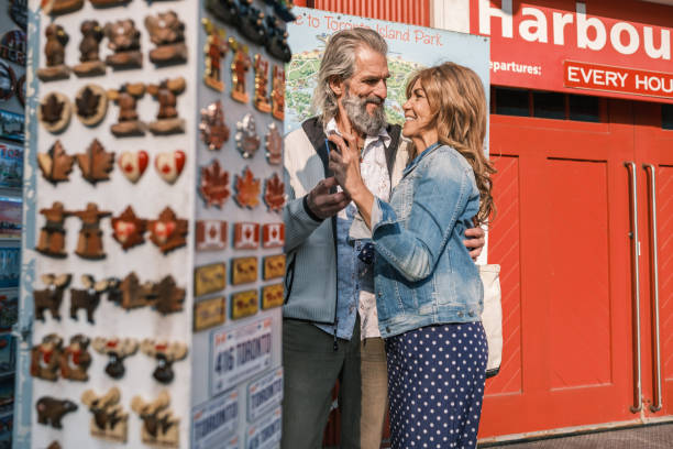 istock Senior mixed race Couple sightseeing downtown Toronto lake shore 1491317554