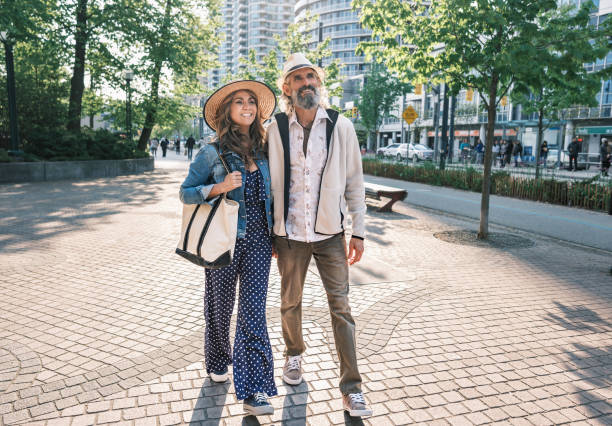 istock Senior mixed race Couple sightseeing downtown Toronto lake shore 1491318107