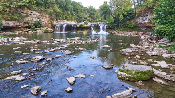 istock River and basin that flows away from the Cataract Falls 1491318617