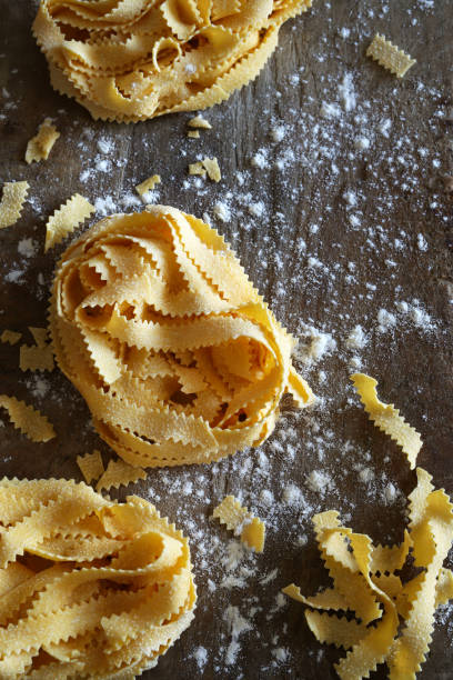 istock Homemade pasta pappardelle. 1491322167