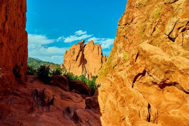 istock View through rocks of large red rock mountains 1491324266