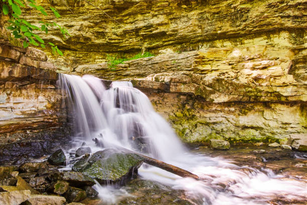 istock White waterfall splashing off of rocks in canyon 1491324917