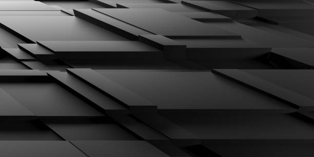 istock Black polygonal geometric background. Luxury dark banner 1491325951