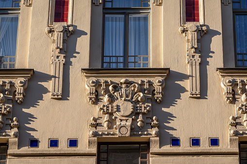 Traditional windows and balconies in Madrid.