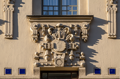 Double-headed eagle, symbol of the holy roman empire, on a Venice wall
