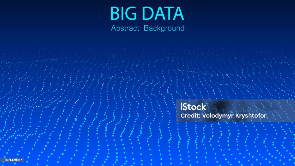 Big Data Stream Abstract Gradient Dynamic Wave Of Particles Network Of ...