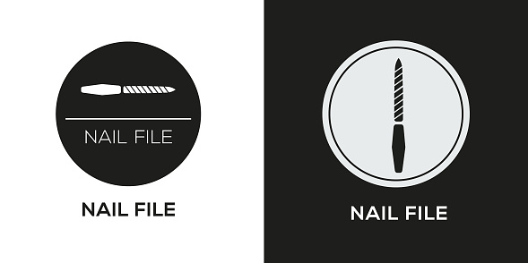 Nail file Icon, Vector sign.
