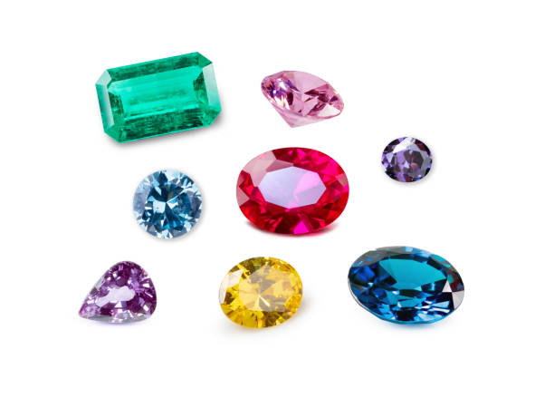 istock Set of Natural Colored Gemstones 1491329642