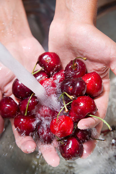 istock Washing of fruits, cherries 149133048