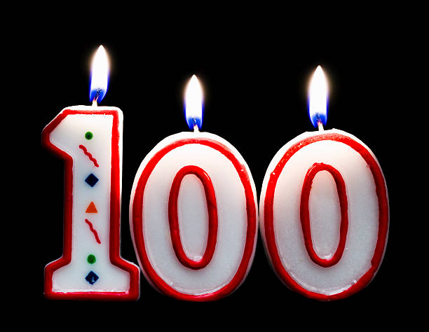 istock number 100 birthday candle 149133118