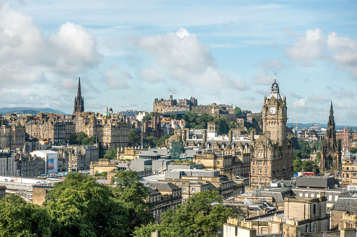 Edinburgh Scotland Skyline ,viewed from Calton Hill