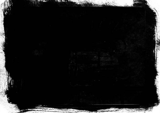 istock Grunge frame border. Handmade ink frame on watercolour paper. 1491335204