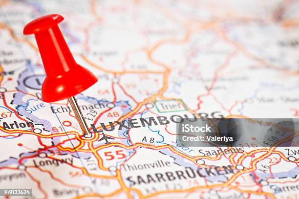 Luxembourg On A Map Stock Photo - Download Image Now - Luxembourg - Benelux, Map, Cartography