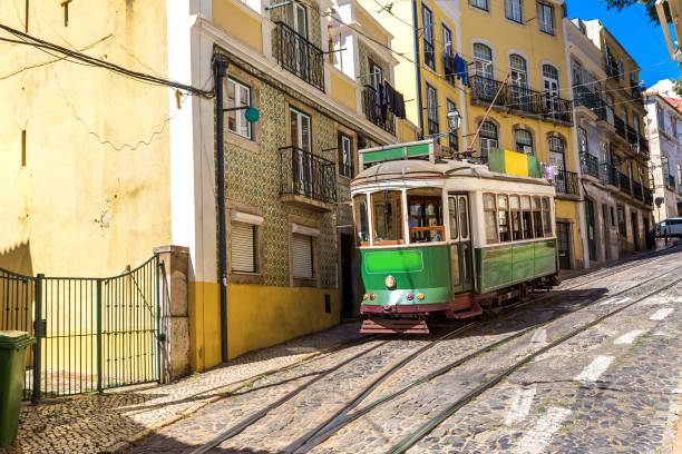 istock Vintage tram in  Lisbon 1491338056