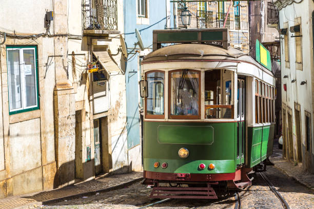istock Vintage tram in  Lisbon 1491338075