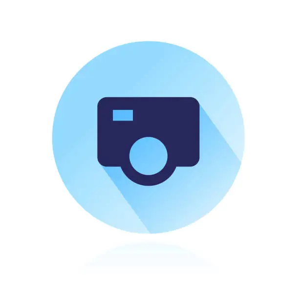 Vector illustration of Photocamera Icon