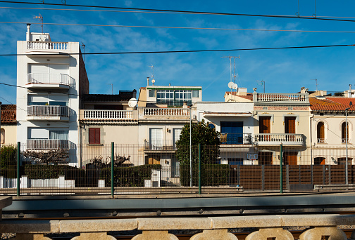 Arquitectura y vistas de la ciudad de Vilassar de mar en un soleado día de verano photo