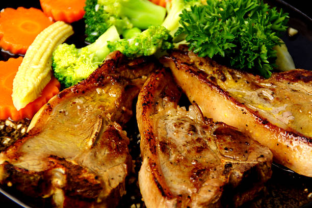 istock Grilled Lamb Chops Served with Mint Sauce 149136657