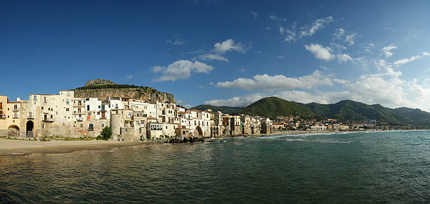 istock panoramic view of the Cefalu waterfront.  Sicily, Italy 149136685