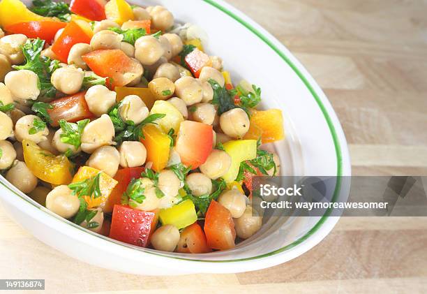 Chick Pea Salad Stock Photo - Download Image Now - Bean, Bowl, Chick-Pea