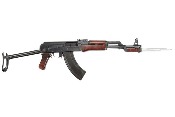 istock Rare first model AK 47 assault rifle with bayonet 1491377375