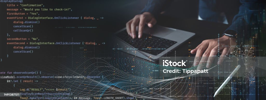 Digital Technology Software Development Concept Coding Programmer ...