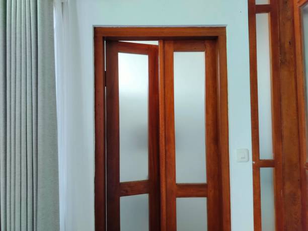 istock Bathroom door at home 1491390725