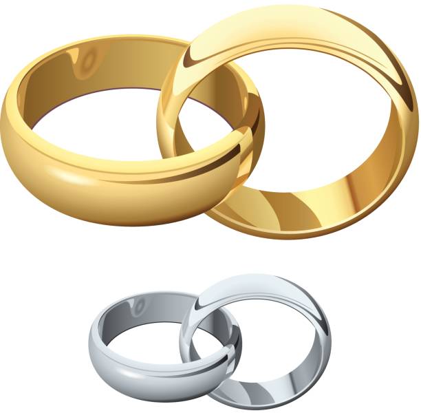 Wedding Rings vector art illustration